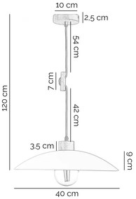 Lustră pe cablu ONLI OHANA 1xE27/22W/230V stejar
