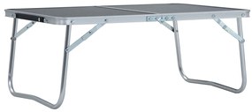 vidaXL Masă de camping pliabilă, gri, 60 x 40 cm, aluminiu