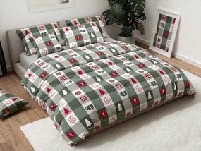 Lenjerie de pat din bumbac CHRISTMAS SOCKS verde Dimensiune lenjerie de pat: 70 x 90 cm | 140 x 220 cm