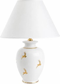 Kolarz 731.70W.150 - Lampă de masă NONNA 1xE27/100W/230V cu cerbi, alb/auriu