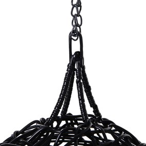 PawHut Cusca Hamac pentru Pisici in PE Rattan cu Perna din Lin si Bumbac Φ60 x 110cm