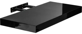 Raft de perete Stilist Volato, 30 cm, negru lucios