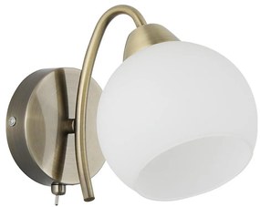 Lampă de perete NESTOR 1xE27/40W/230V, alamă