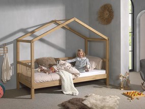 Set FORREST OAK format dintr-un Pat copii Vipack (90 x 200 cm) și un set textil asortat.