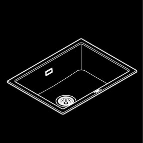 GROHE 31655AP0 - Chiuvetă K700U 610 × 460 mm, piatră neagră/negru