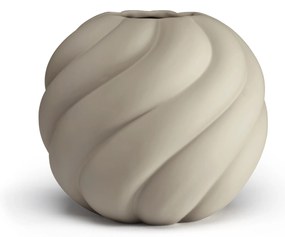Vaza Twist Ball, 12 cm, nisip - COOEE