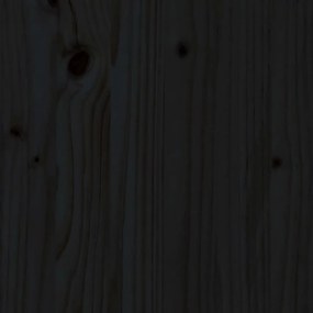 Servanta, negru, 100x40x75 cm, lemn masiv de pin