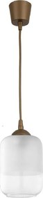 Brilagi - Pendul LED suspendat pe cablu RETRO GLASS 1xE27/60W/230V Ø 14 cm maro/alb