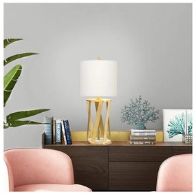 Lampă de masă Elstead APOLLO-TL-WHT APOLLO 1xE27/60W/230V auriu/alb