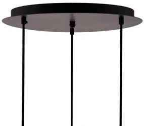 Lustră pe cablu SPIEGA 3xE27/60W/230V auriu/negru