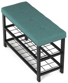 Raft pentru pantofi cu 2 rafturi, verde