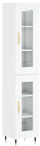 3199411 vidaXL Dulap înalt, alb extralucios, 34,5x34x180 cm, lemn prelucrat