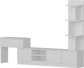Mobilier living TEAM, alb, PAL melaminat, 3 piese