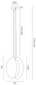 Lustra / Pendul design modern BUFFALO crom