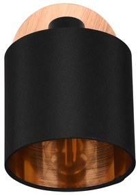 Spot negru/în culoare naturală ø 12 cm Tommy – Trio