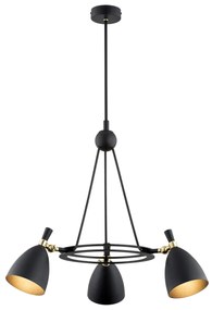 Lustra cu 3 spoturi design modern CHARLOTTE negru