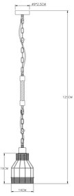 Pendul design modern Halia negru, maro 14cm