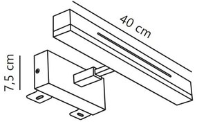 Aplică LED dimabilă pentru oglindă de baie Nordlux OTIS LED/14W/230V IP44