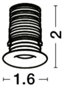 Mini Spot LED incastrabil tavan fals / plafon pentru baie IP44 TINY alb