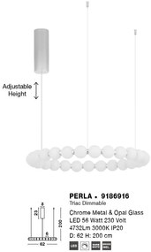 Lustra LED suspendata design decorativ PERLA