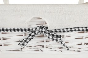 Comodă, 3 coşuri, alb antichizat, RUBY 3