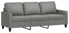 348710 vidaXL Canapea cu 3 locuri, gri închis, 180 cm, material textil