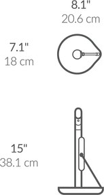 Suport de prosoape de hârtie negru mat din oțel – simplehuman
