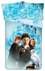 Lenjerie de pat microfibra copii HARRY POTTER HP217 albastru Dimensiune lenjerie de pat: 70 x 90 cm | 140 x 200 cm