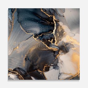 Panou Sticla Bucatarie, 100x100cm, Protectie aragaz, Antistropi, Termorezistent, Abstracte, Marble, Golden Abstract Marble