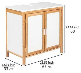 Dulap de baie din lemn de bambus Wenko Finja