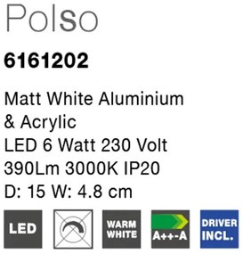 Aplica de perete LED ambientala Polso NVL-6161202