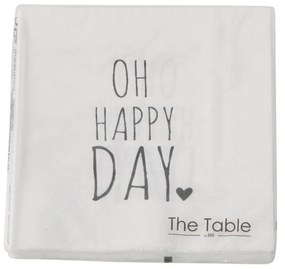 Servetele Motivational Message 17x17 cm, alb/negru, 20 buc/set, model 3