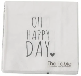 Servetele Motivational Message 17x17 cm, alb/negru, 20 buc/set, model 3