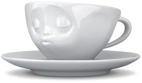 Ceașcă din porțelan pentru cafea 58products Kiss, 200 ml, alb