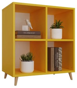 Bibliotecă scandinavă cub galben - colecția SCANDI