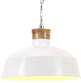 vidaXL Lampă suspendată industrială, alb, 32 cm, E27