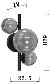 Aplică ONLI PALOMA 3xG9/10W/230V negru/fumuriu