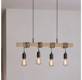 Lustră pe cablu Eglo 43512 TOWNSHEND 4xE27/60W/230V