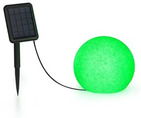 Shinestone Solar 20, lampă tip bilă, panou solar, Ø 20 cm, LED RGB, IP68, baterie