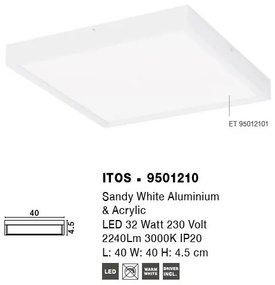 Plafoniera LED design minimal ITOS 40x40cm