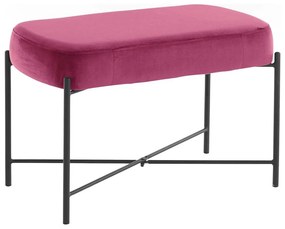 Bancă roz cu tapițerie din catifea Berry - Støraa