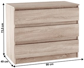 Comoda HANY NEW 003, stejar sonoma