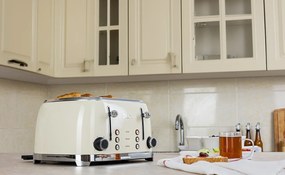 Prajitor de paine Retro Zilan ZLN1214, 4 felii de paine, 1500W, 6 trepte, dezghetare, reincalzire, picioruse antiderapante