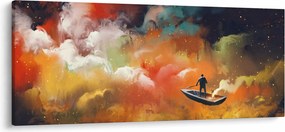 Tablou - Om navigând prin spațiu (120x50 cm)