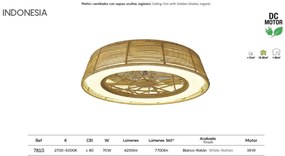 Lustra LED cu Ventilator si telecomanda INDONESIA