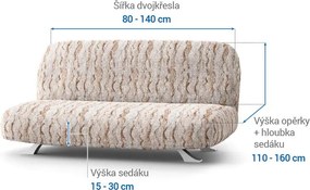 Gaico Huse bielastice OCEANO NOU bej 2fotoliu cu manere de lemn (l. 80 -140 cm)