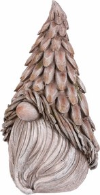 Decorațiune de grădină cap de pitic, gri, 24 x 21 x 43 cm