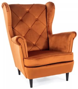 Fotoliu Lady velvet cinnamon/wenge Blu4215