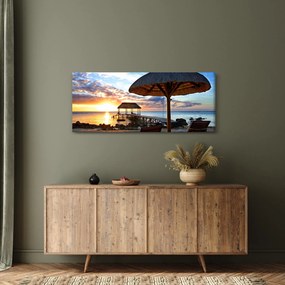 Tablou - Apus de soare în Mauritius (120x50 cm)