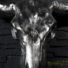 Decoratiune perete Matador Longhorn argintie A-19009 VC